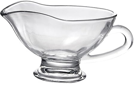 215ml Glass Gravy Boat with Handle and Spout for Kitchen
