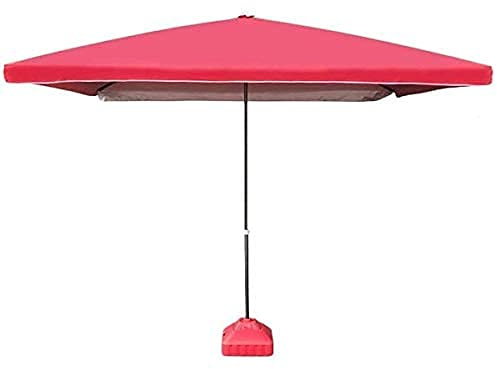 QYYZTQY 9Ft Quadrato Portatile Patio Ombrelloni per Tavolo Giardino Esterno, Ombrellone da Spiaggia Riparo, Vino Rosso-9 Ft/280cm