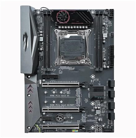 Placa Madre Placa Base Fit For X99 con CPU Xeon E5 2680 V4 LGA 2011-3, 2 x 32 B = 64 GB de Memoria RAM DDR4, Compatible con NVME M.2, USB 3.0, Titanium D4