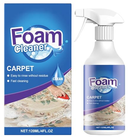 Spray Limpiador Alfombras Spray de Espuma Eliminador de Olores 120ml de | Limpiador de Olores de Alfombras en Sofá, Colchón, Hogar, Dormitorio, Salón, Lavandería y Apartamento