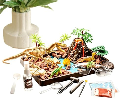 Kit de excavación de fósiles de dinosaurio Juego Interactivo Práctico | Set de juguete de excavación arqueológica Para Niños Y Niñas 3 A 5 Años, Guardería, Reuniones, , Sala