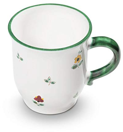 GMUNDNER KERAMIK Schokotasse Füllmenge : 0.3 Liter Streublume Geschirr, handgemacht in Österreich
