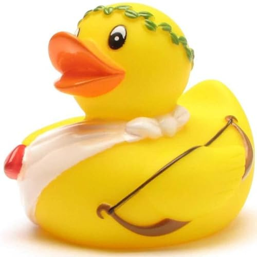 Duckshop I Badeente Amor| Quietscheente | Quietscheentchen L: 9 cm I Geschenk für Verliebte I Präsent Sammler