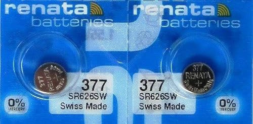 Renata 377 SR626SW Silberoxid-Batterien, quecksilberfrei, 2 Stück