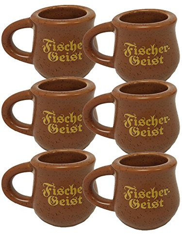 Fischergeist Keramikkrüge 6 Stück
