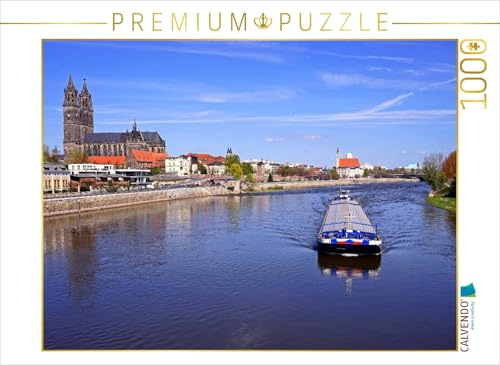 CALVENDO Puzzle Unité de pousseur sur l'Elbe à Magdeburg 1000 Pieces 64 x 48 cm from Fotine
