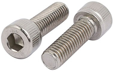sourcing map 2 Stück Zylinderschrauben M8x25mm 304 Edelstahl Linksgewinde | Innensechskantschraube mit Innensechskant Zylinderkopfschrauben Maschinenschrauben Gewindeschrauben