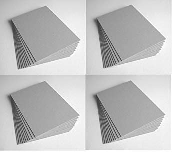 PROTECTAFILE A3 Grey Board 2000 Micron 2 mic Sheets Backing Modelling - Sturdy Cardboard Sheets for Crafts and DIY Projects - Designer Kraft Heavy Duty Chipboard Sheets