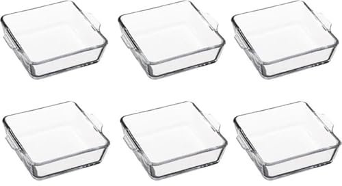 FIVE Simply Smart - Lot de 6 Mini-Plats Carrés en Verre 15cm Transparent