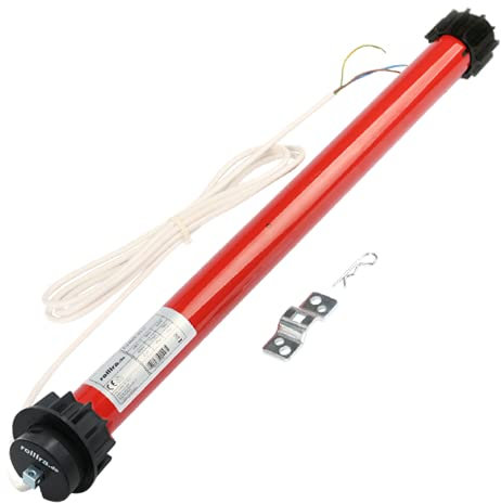 rolllra Markisenmotor Funk 40NM bis 8m Ausladung 85mm Rundwelle mit Windprotokoll … (inkl. 1-Kanal Handsender & Windsensor)