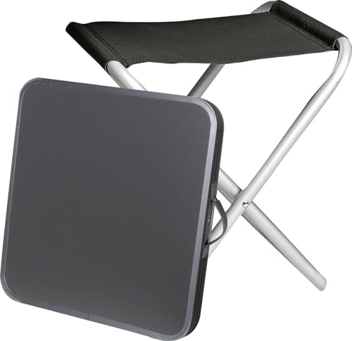 BRUNNER Hoggy Set Tischplatte & Hocker grau/schwarz
