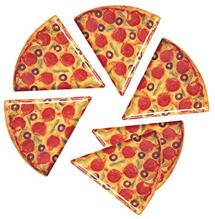 Supreme Housewares 9 Inch Melamine Pizza Plates, Set of 6
