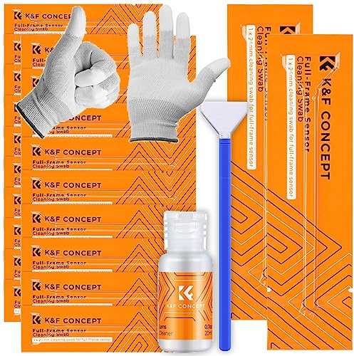Kamera Sensor Reinigungs-Set Vollformat 20x 24mm Swabs + Handschuhe + 20ml Reiniger