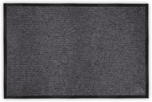 ZOLTA Fußmatte außen und innen - Schmutzfangmatte waschbar - Fussmatte aussen - Türmatte rutschfest - Rutschfester Fußabtreter - Schuhmatte Haustür - 120x240 cm Grau
