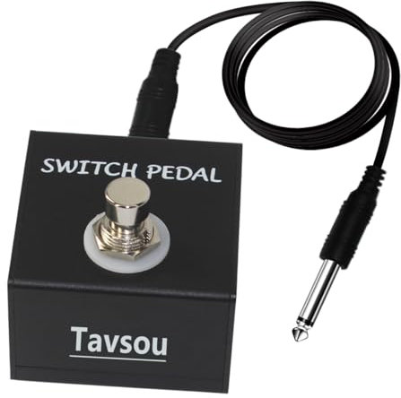 Tavsou Tap Switch Pedal Für Gitarre Effekt Pedal Schalter mit TS Kabel (Unlatch Tap Switch)
