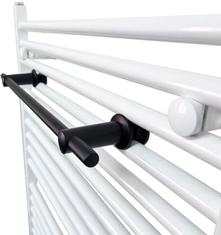 Hanger Extra Towel Holder Bar For Straight Towel Radiators (Black)