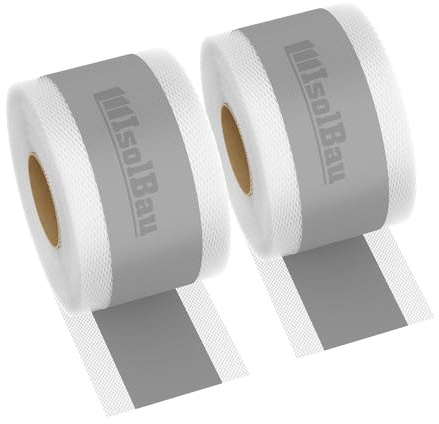Isolbau Dichtband P2 Grau - 100 m Abdichtband Wasserdichtes Dichtungsband für Sanitär, Dusche, Bad, Fliesen, Balkon und Terrasse, Abdichtung für Innen- & Außenbereich - 120 mm