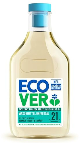 Ecover tvättmedel universal, hibiskus och jasmin, 750 ml