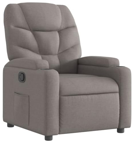 vidaXL Reclinerfåtölj taupe tyg