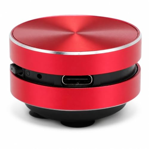 BluetoothLautsprecher mit Knochenleitung, Tragbarer Kabelloser Lautsprecher, Stereo-Bass-Sound, Kreativer Tragbarer Lautsprecher mit Saugnapf, Musik-Player für Badezimmer Im (Rot)
