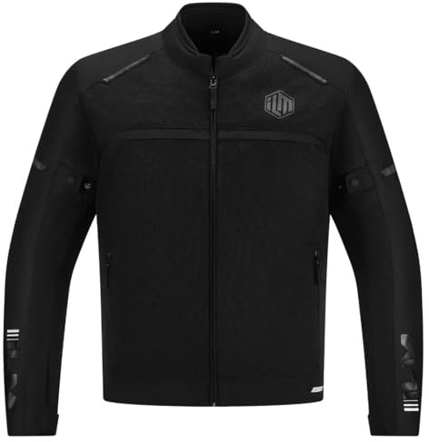 ILM Motorcycle Riding Jacket with Mesh CE Armor and Detachable Thermal Liner Dual Sport All Season for Men Model JAM1(Black, 4X-Large)