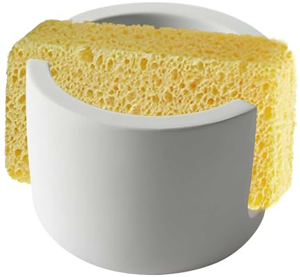 BigKing Small Diatomite Sponge Holder, Quick Drying in Three Seconds, Water Absorbing Sink Stone Drying Shelf for Kitchen Sink(8.4 * 6 * 2.5CM) (Gray