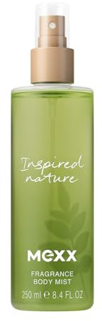 Mexx Inspired Nature Body Mist för kvinnor, blommig fruktig kroppsspray för kvinnor med stämningshöjande egenskaper, 250 ml