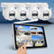 SriHome Kit Videosorveglianza WiFi, 4 Telecamere 5MP, Monitor 10,1 pollici, Visione Notturna, Rilevamento Movimento, Visualizzazione Remota