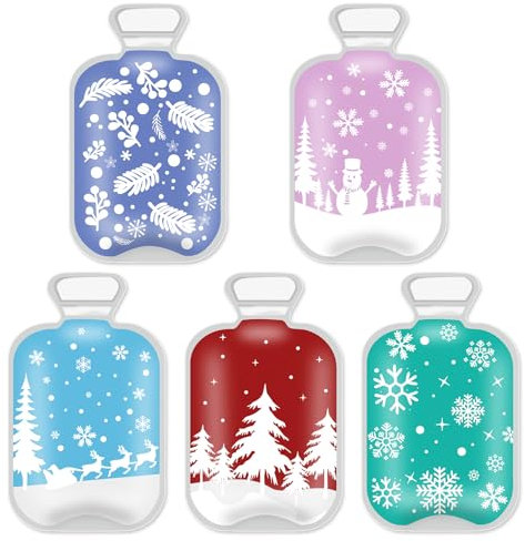Handwärmer, 5er Set Weihnachten Taschenwärmer Kinder, Handwärmer Wiederverwendbar, Taschenwärmer Winter für Kinder Erwachsene warme Hände Winter Wärmekissen Fingerwärmer Weihnachten Geschenk