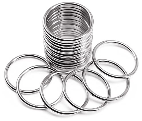 Jamsinmu Metallring Robuste O-Ringe Mehrzweck für Heimwerker-Zubehör, Gürtel und Hundeleinen Bastelzubehör