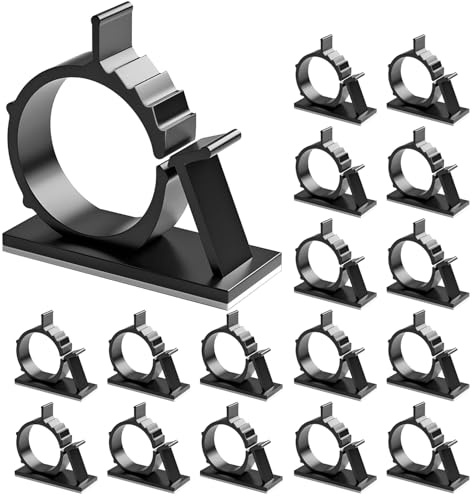 Ctyjia 20 Pezzi Clip per Cavi, Clip per Gestione dei Cavi, Autoadesive Fermacavi, Clip per Cavi in Nylon, per Cavo USB, Caricatore, 25mm