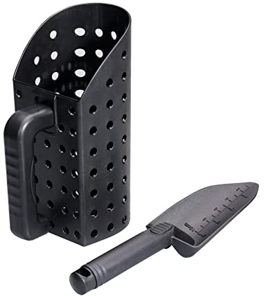 Accessori per Metal Detector Set Paletta e Pala per Sabbia per Rilevamento di Metalli, Strumenti per Scavare Setaccio per Sabbia per Bambini e Adulti, Strumento Portatile