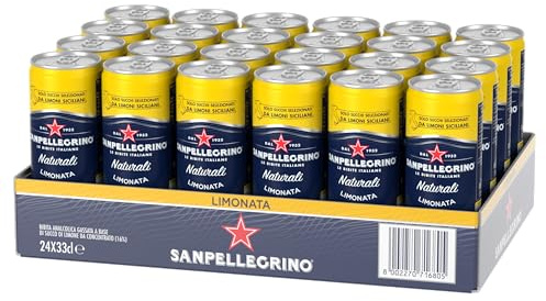 BIBITE SANPELLEGRINO, Limonata, Bevanda Gassata Analcolica - 24 lattine da 330ml