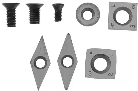 SEWOART Set Pratico Lama Fresa Tornio Lega Rotante Lavorazione Legno Argento Utensili Forniture Resistente Piatte Sicuri Pialle