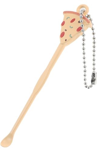 BESTYASH Ohrenreiniger-löffel aus Metall Tragbar für Ohrenschmalzentfernung Ohrenlöffel mit Pizza-design Geeignet für Junge Mädchen und Erwachsene zur Ohrenschmalzreinigung