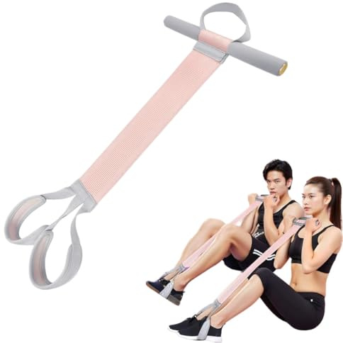 Bandres Élastiques Abdominaux avec Pédale Pied - Home Gym 120lb (54kg) pour Yoga, Gainage & Musculation -Machine Sit-Up Réglable Homme/Femme - Expander Corps Entier
