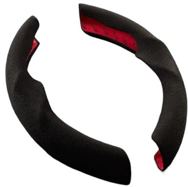 Car Steering Wheel Cover For L9 Thin Anti-Slip Sweat-Absorbent Chamois Leather Steering Wheel Cover All Seasons Universal Use Car Steering Wheel Cover Leather(Black)