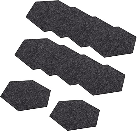 Nikou Juego de 10 posavasos hexagonales de fieltro para bebidas para cerveza y café, manteles individuales antideslizantes, 10 cm, adecuados para uso doméstico y jardín