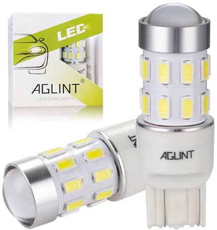 AGLINT W21W T20 LED Ampoule 7440 7443 W21/5W 992 12V 24V Voiture LED Feux de Recul Arrière DRL Feux de Jours Clignotant Frein Lumières Inverse Stationnement Feu 6500K Blanc 2Pcs