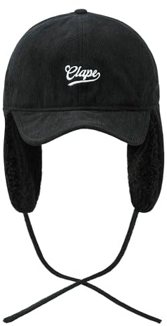 CLAPE Winter Mütze mit Ohrenklappen Warme Basecap Winddicht Fliegermütze | Weich,Kurzem Schirm,Formbarer Schirm,Ushanka,Russische Mütze für Herren,Damen,Outdoor,Reisen,Ski,kaltes Wetter