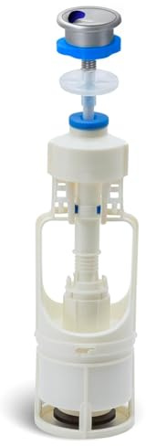 CABLEPELADO - Mecanismo de Descarga Doble Pulsador para WC (3/6 L) | Válvula Universal de Ahorro de Agua para Cisterna Estándar | Fácil Instalación