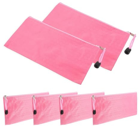 Damenbinden Aufbewahrungsbeutel 6 Stück-pack Oxford Cloth Rosa | Reißverschluss, für Kleine Gegenstände, Tragbar, Hygienebeutel für Unterwegs