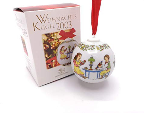 Hutschenreuther Porzellankugel Weihnachtskugel 2003 OVP