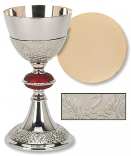 Grape Chalice with Red Node with Paten (TS682)