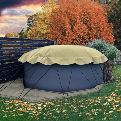 Aufblasbare Abdeckplane für Pool rund Ø 2,50 m, Farbe: Sand, Air Cover, wasserdicht, reißfest