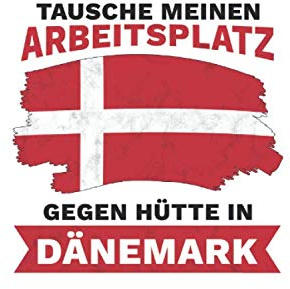 Dänemark Notizbuch: Tausche meinen Arbeitsplatz gegen Hütte in Dänemark - Reise / 6x9 Zoll / 120 karierte Seiten