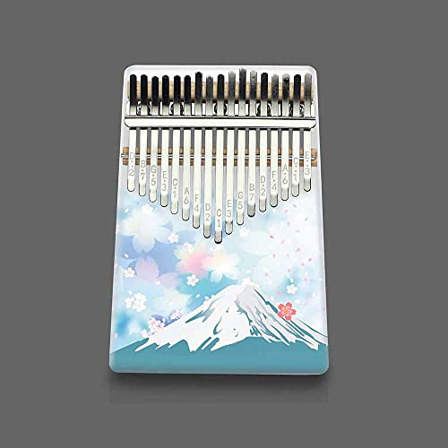 Hearda Kalimba 17 Schlüssel Daumen Klavier,Kalimba Instrument für Anfänger Kinder mit Stimmhammer,Studienführer,Daumenklavier Fingerklavier Kalimba Musik Geschenk - 3d Drucken (Sakura-Berg)