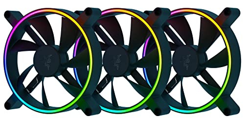 Razer Kunai Hydraulic 140MM aRGB PC Fan: Quiet, Powerful aRGB Fans - PWM Fan Controller Support - Powered by Razer Chroma RGB - 3 Fans
