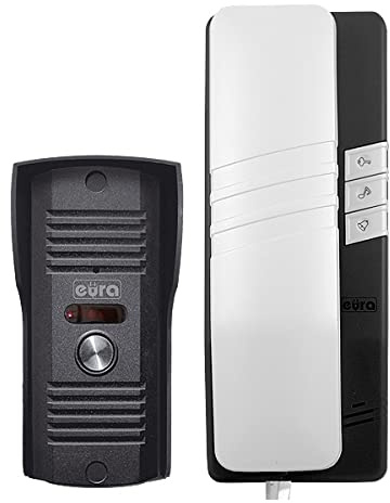 Türsprechanlage Gegensprechanlage Eura, 4 Draht, 16 Melodien, ADP-20A3 Guardiano Schwarz und Weiß