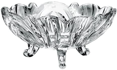 Cabilock Glass Crystal Clear Fruit/Salad Bowl Glass Serving Bowl for Home, Party (23.50X23.50X10.60cm)